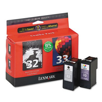 Lexmark 32/33 Black/Color, Twin Pack Ink Cartridge, Lexmark 18C0532