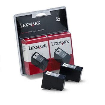 Lexmark 32 Black, Dual Pack Ink Cartridge, Lexmark 18C0533
