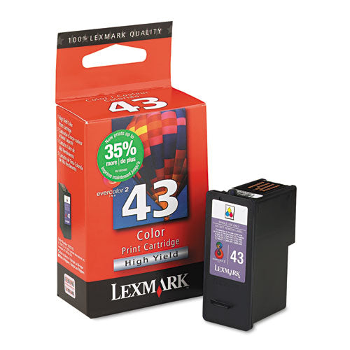 Lexmark 43 Tri-Color, Multi Pack Ink Cartridge, Lexmark 18Y0143