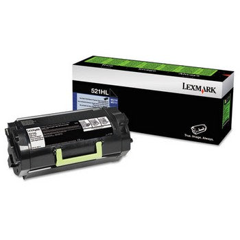 Lexmark 521HL Black, High Yield Toner Cartridge, Lexmark 52D1H0L