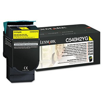 Lexmark C540H2YG Yellow, High Yield Toner Cartridge