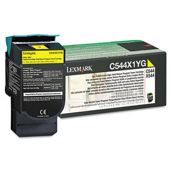 Lexmark C544X1YG Yellow, Extra High Yield, Retrurn Program Toner Cartridge