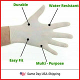 Disposable Latex Hand Gloves - 100PK - Same Day USA Shipping