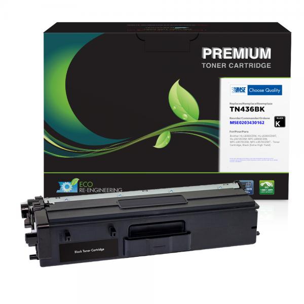 Remanufactured Extra High Yield Black Toner Cartridge for Brother TN436BK