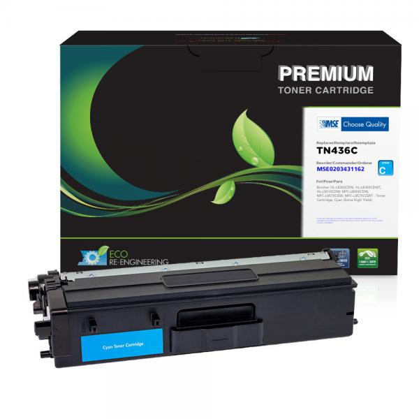 Remanufactured Extra High Yield Cyan Toner Cartridge for Brother TN436C