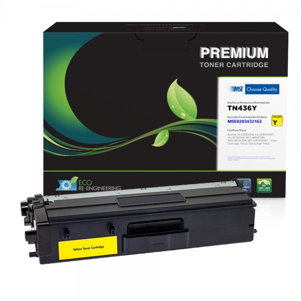 Remanufactured Extra High Yield Yellow Toner Cartridge for Brother TN436Y
