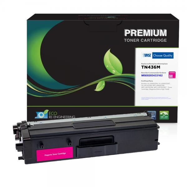 Remanufactured Extra High Yield Magenta Toner Cartridge for Brother TN436M