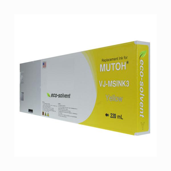 WF Non-OEM New Yellow Wide Format Inkjet Cartridge for Mutoh VJ-MSINK3A-YE220