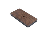 Walnut Wood 10000 mAh Wireless Charger and Power Bank Compatible with iPhone and a Range of Qi-Enabled Smartphones, with Efficient 18 Watts Fast Charging and USB Type (A/C) Charging Interface