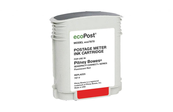 Remanufactured Postage Meter Red Ink Cartridge for Pitney Bowes 787-0