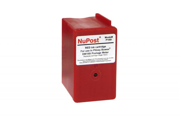 NuPost Remanufactured Postage Meter Red Ink Cartridge for Pitney Bowes 793-5