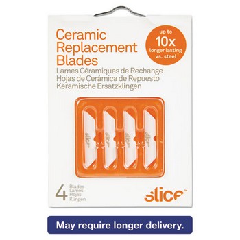 Slice Replacement Blades, 1 1/4" x 1/4", #S2, White, 4/Pack