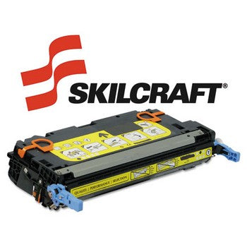 Compatible HP 501A Yellow, Standard Yield Toner Cartridge, SKILCRAFT SKL-Q6472A