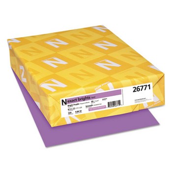Exact Brights Paper, 8 1/2 x 11, Bright Purple, 20lb, 500 Sheets