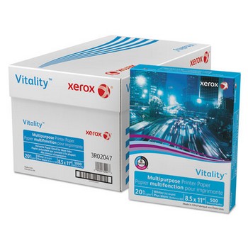 Vitality Multipurpose Printer Paper, 8 1/2 x 11, White, 5,000 Sheets/CT