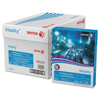 Vitality Multipurpose Printer Paper, 8 1/2 x 11, White, 500 Sheets/RM
