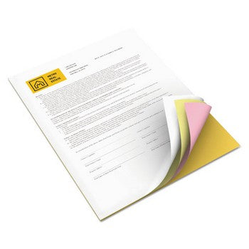 Xerox 3R12430 8.5 x 11 inch Premium Digital Carbonless Paper, White/Canary/Pink/Gldrod