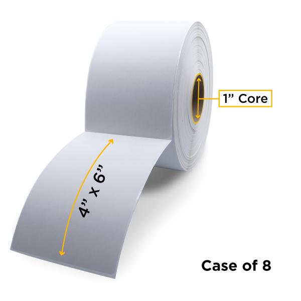 Clover Imaging Non-OEM New Thermal Transfer Label Roll 1.0" ID x 5.0" Max OD for Desktop Barcode Printers