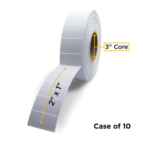 Clover Imaging Non-OEM New Thermal Transfer Label Roll 3.0" ID x 8.0" Max OD for Industrial Barcode Printers