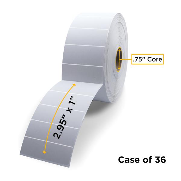 Clover Imaging Non-OEM New Direct Thermal Label Roll 0.75" ID x 1.5" Max OD for Mobile Barcode Printers
