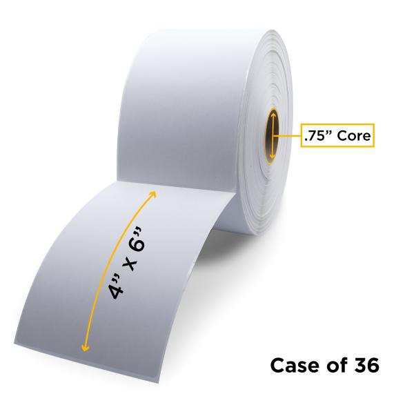 Clover Imaging Non-OEM New Direct Thermal Label Roll 0.75" ID x 2.25" Max OD for Mobile Barcode Printers